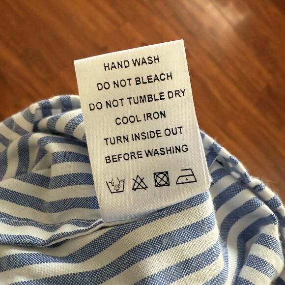 Tularosa Women’s Cropped Off Shoulder Striped Top Blue & White Size S - Picture 10 of 12